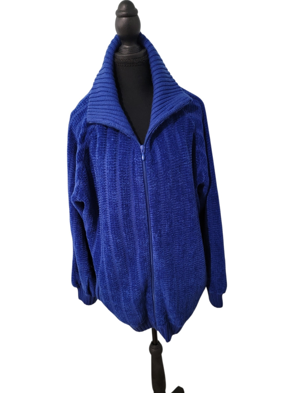 Royal Blue Chenille Ribbed Jacket